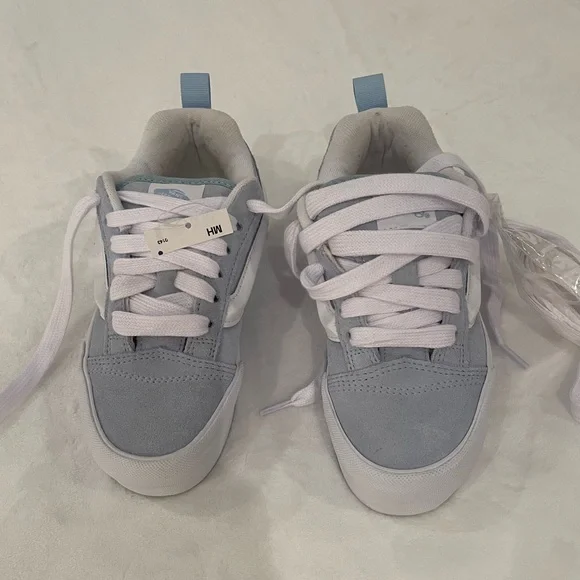 Women’s Vans White and Light Blue Platform Sneakers - NWT - Picture 7 of 10